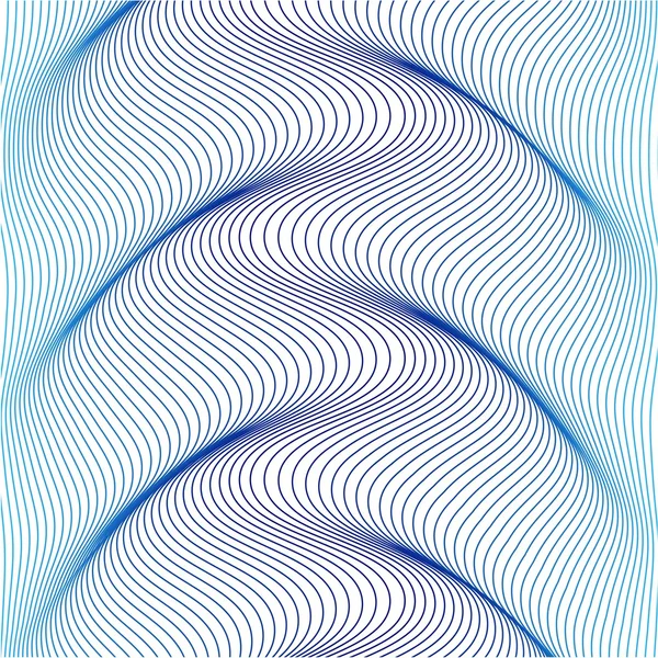 Abstract vibrerande wave upprepande 3d mönster. — Stock vektor