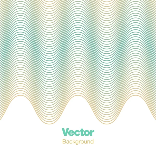 Onda vibratoria abstracta que repite el patrón 3D . — Archivo Imágenes Vectoriales