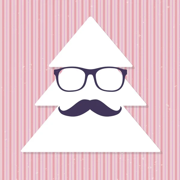 Hipster kerstboom. — Stockvector