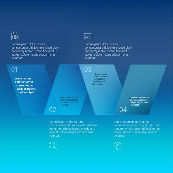 Design moderno Layout del modello infografico in stile minimale — Vettoriale Stock