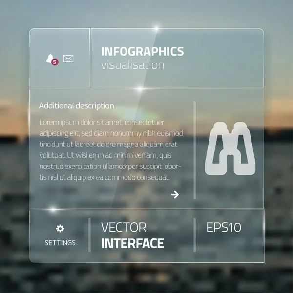 Diseño de plantilla de interfaz web . — Archivo Imágenes Vectoriales