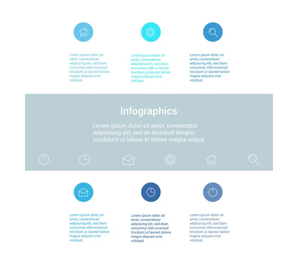 Design moderno Layout de modelo de infográfico de estilo mínimo . — Vetor de Stock