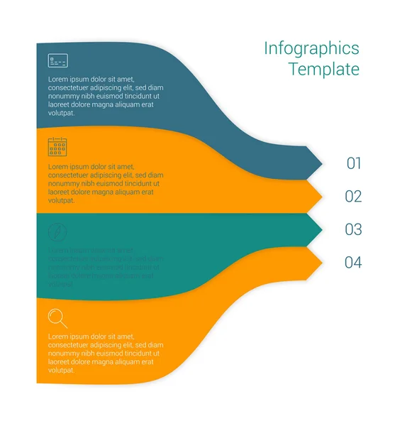 Diseño moderno de plantilla de infografía de estilo minimalista . — Vector de stock