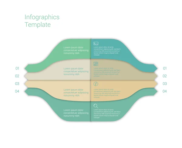 Diseño moderno de plantilla de infografía de estilo minimalista . — Vector de stock