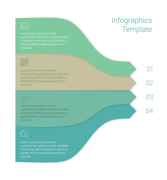 Diseño moderno de plantilla de infografía de estilo minimalista . — Vector de stock