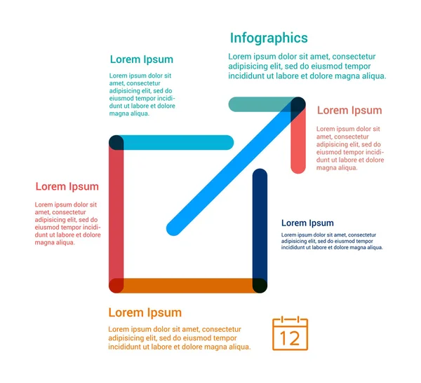 Ilustración digital abstracta Infografía — Vector de stock