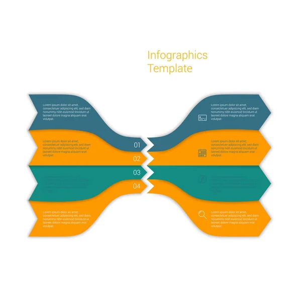 Diseño moderno de plantilla de infografía de estilo minimalista . — Vector de stock