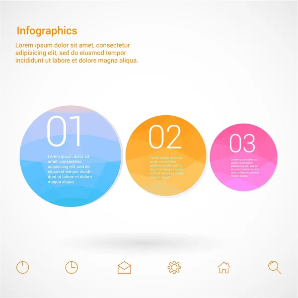 Infographics, numbered banner — Stock Vector