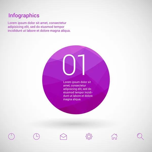 Infographie, bannière numérotée — Image vectorielle