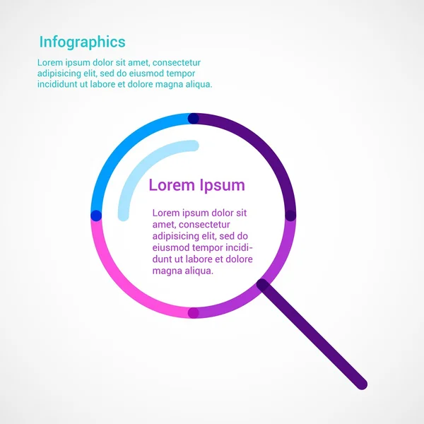 Icono de línea plana de lupa — Archivo Imágenes Vectoriales