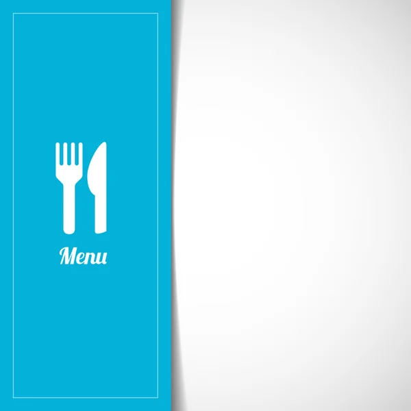 Carta menu con coltello e forchetta — Vettoriale Stock