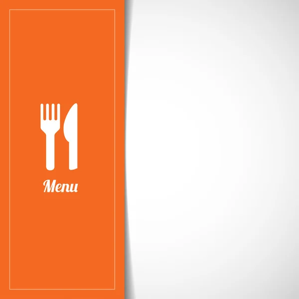 Menu Card with knife and fork — Stock Vector