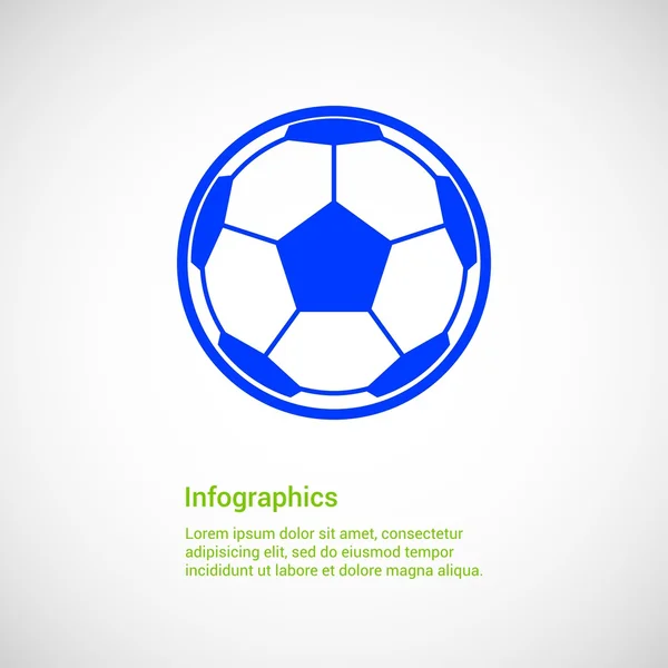 Plantilla de infografías para tema de bola Icono — Archivo Imágenes Vectoriales