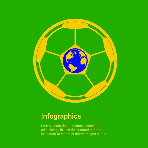 Plantilla de infografías para tema de bola Icono — Archivo Imágenes Vectoriales