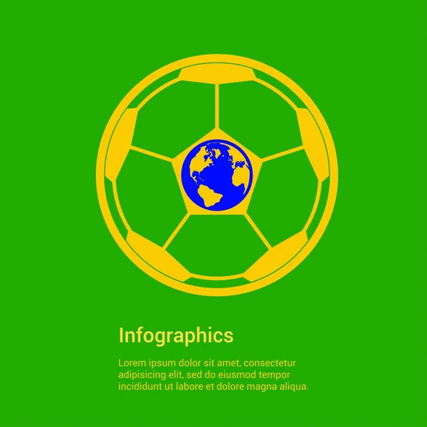 Infografik Vorlage für das Thema des Ball-Symbols — Stockvektor