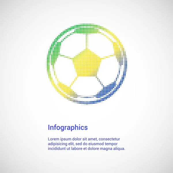 Plantilla de infografías para tema de bola Icono — Archivo Imágenes Vectoriales