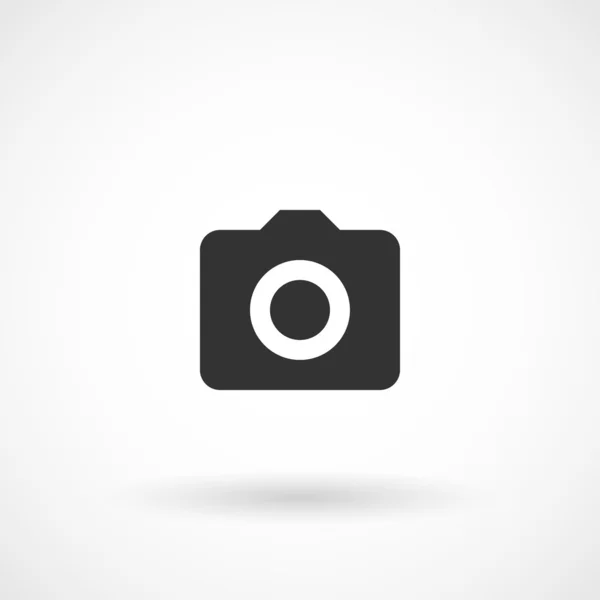 Camera icon on flat simple icon — Stock Vector