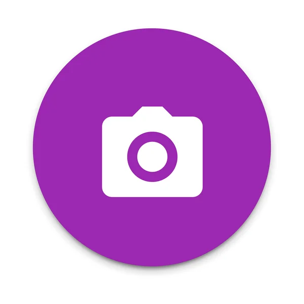 Icono de cámara en botón de acción — Archivo Imágenes Vectoriales