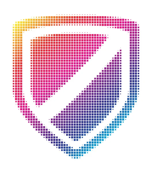 Shield icon in pink and blue — Stock Vector