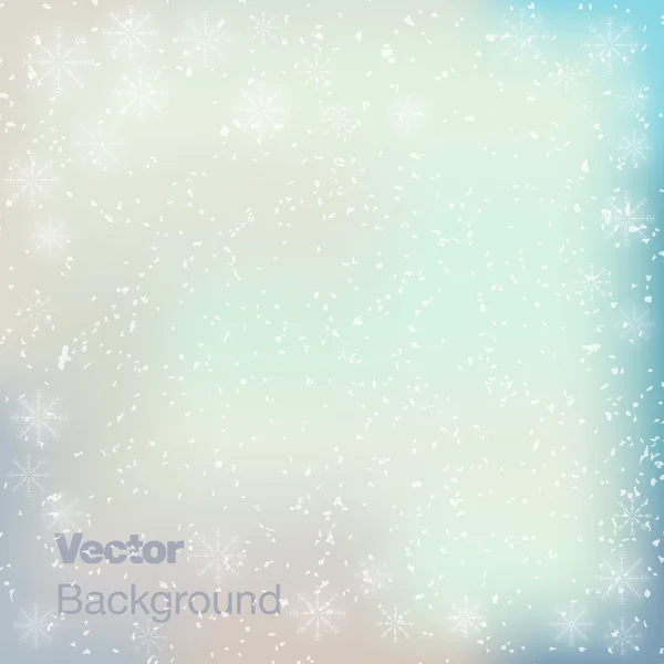 Vintern suddig bokeh bakgrund — Stock vektor