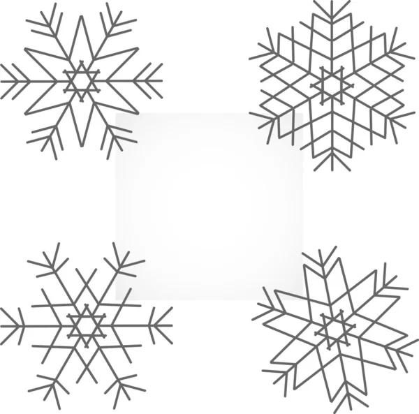 Сніжинка вектори набір — стоковий вектор