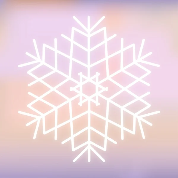 Signo de copo de nieve, diseño de vacaciones — Vector de stock