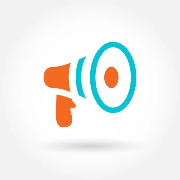 Megaphone icon for mobile or web interface — Stock Vector
