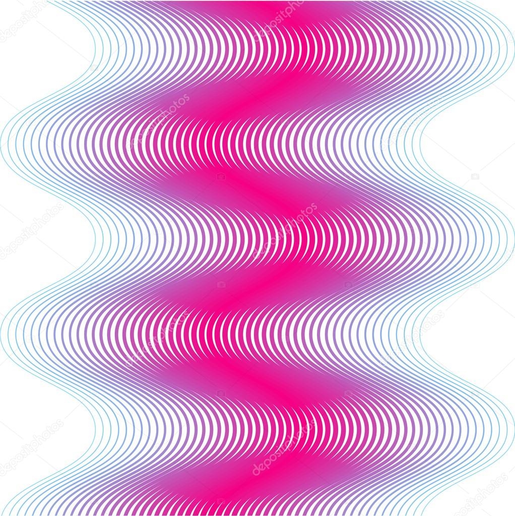 Abstract vibrating wave repeating 3D pattern.