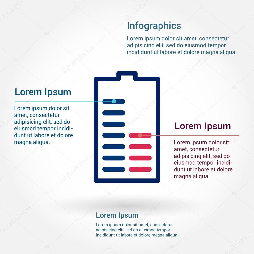Infographics template for topic of electronics