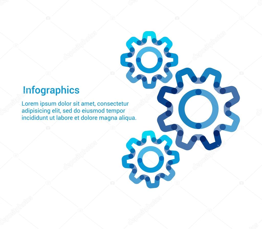 Colorful square raster dot pattern style gear icon.