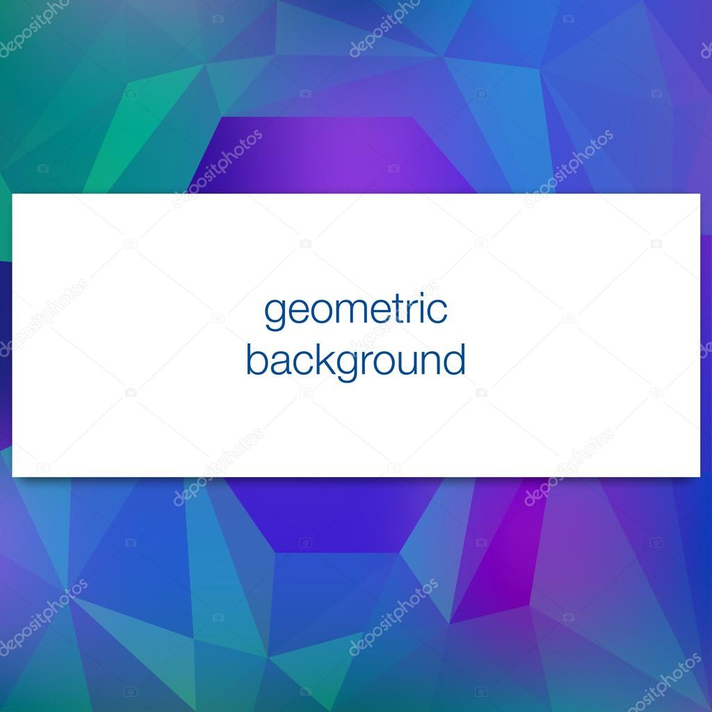 Modern blue geometrical abstract template