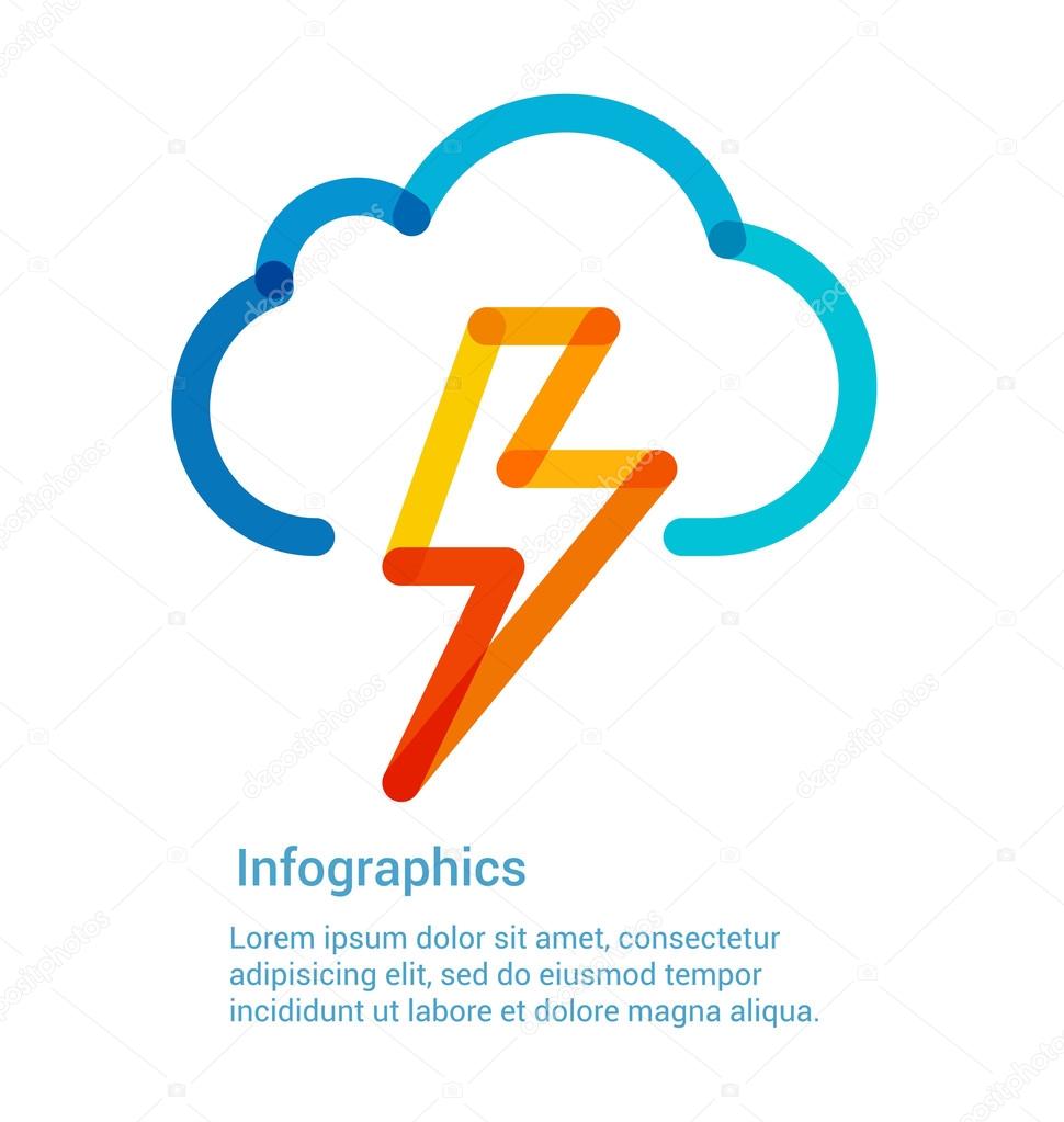 Lightning bolt weather icon