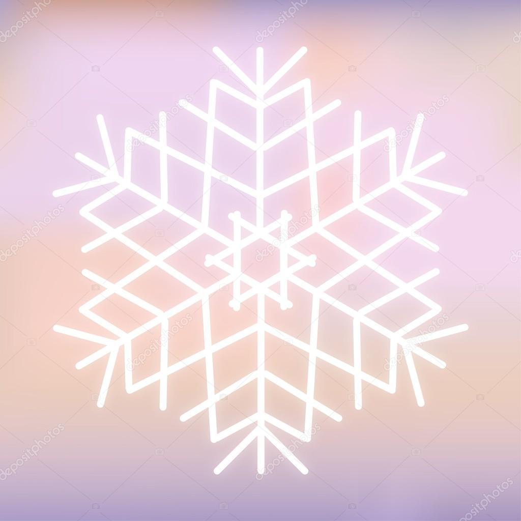 Snowflake sign, holiday design