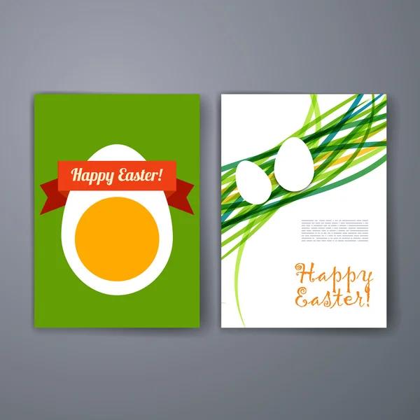 Templates. Set of Flyer, Brochure Design Templates. Easter invitation flyer. Happy Easter. — Stock Vector