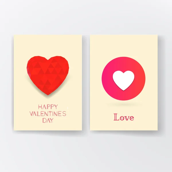 Valentinstag eingeladen. Typografie-Plakat. geometrische Muster Hintergrund. Satz von abstrakten Vektor moderne Broschüre Design-Vorlage — Stockvektor