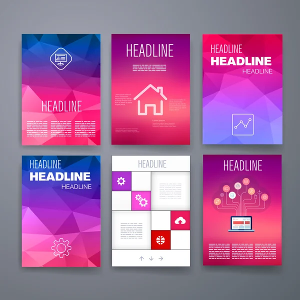 Шаблоны. Набор дизайна Web, Mail, Brochures. Мобильная связь, технологии, App ui и графика . — стоковый вектор