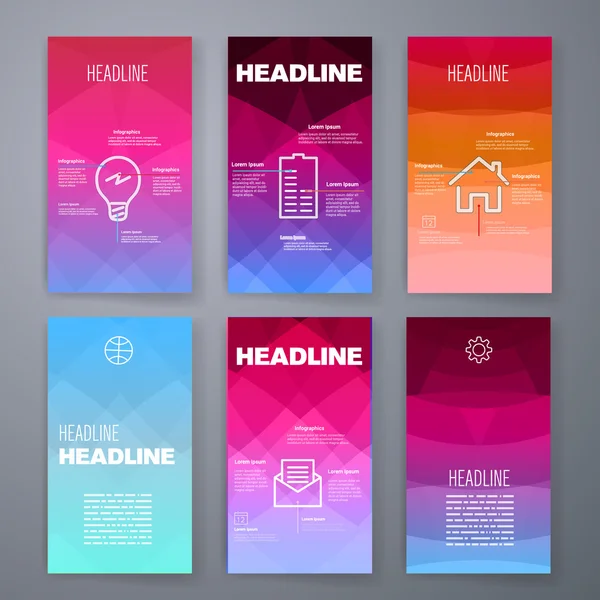 Sjabloon de ontwerpset voor Web, Mail, Brochures. Mobile, technologie, App ui en Infographic Concept. — Stockvector