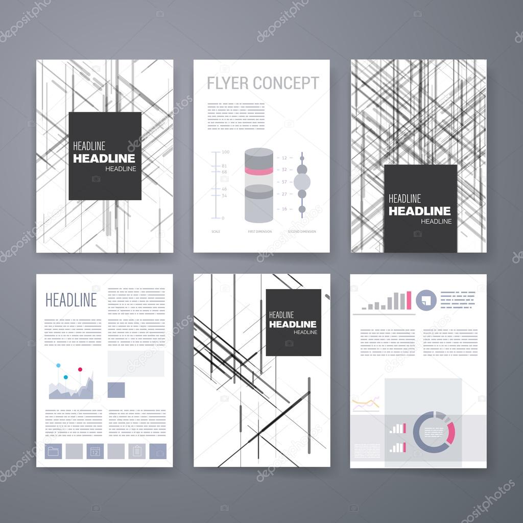 Design Template Set for Web, Mail, Brochures. Mobile, Technology, App ui and Infographic Concept.
