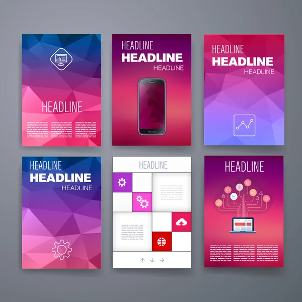 Templates. Design Set of Web, Mail, Brochures. Mobile, Technology ...