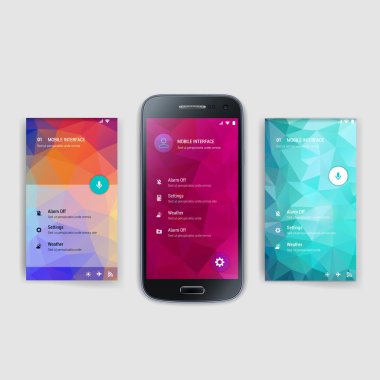 Templates. Design Set of Web, Mail, Brochures. Mobile, Technology, Infographic Concept. Modern flat and line icons. App UI interface mockup. Web ux design.