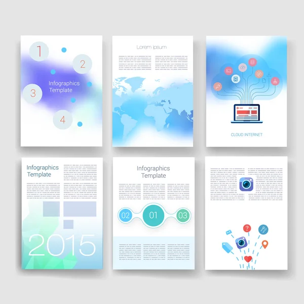 Modelli. Design Set di Web, Mail, Brochure. Mobile, Tecnologia, Concetto Infografica. Icone moderne piatte e linee. Mockup dell'interfaccia dell'interfaccia dell'interfaccia dell'app. Web ux design . — Vettoriale Stock