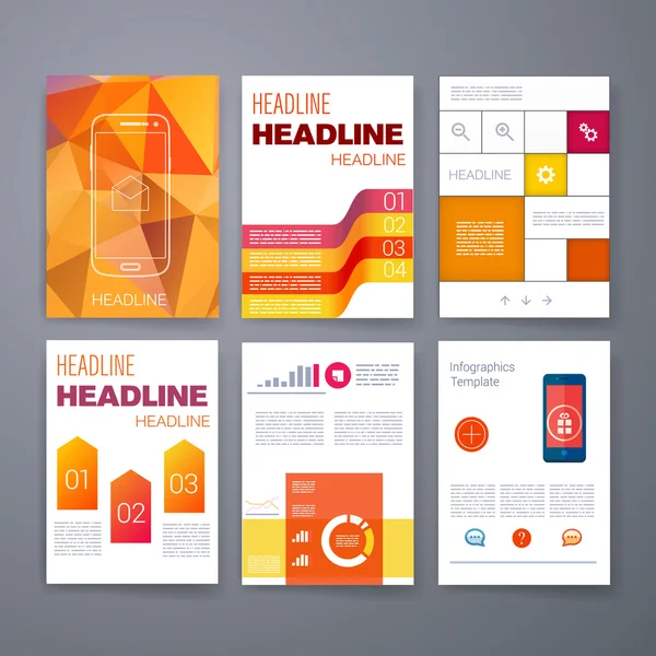 Templates. Design Set of Web, Mail, Brochures. Mobile, Technology ...