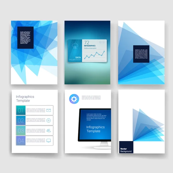 Templates. Design Set of Web, Mail, Brochures. Mobile, Technology ...