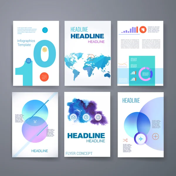 Templates. Design Set of Web, Mail, Brochures. Mobile, Technology ...