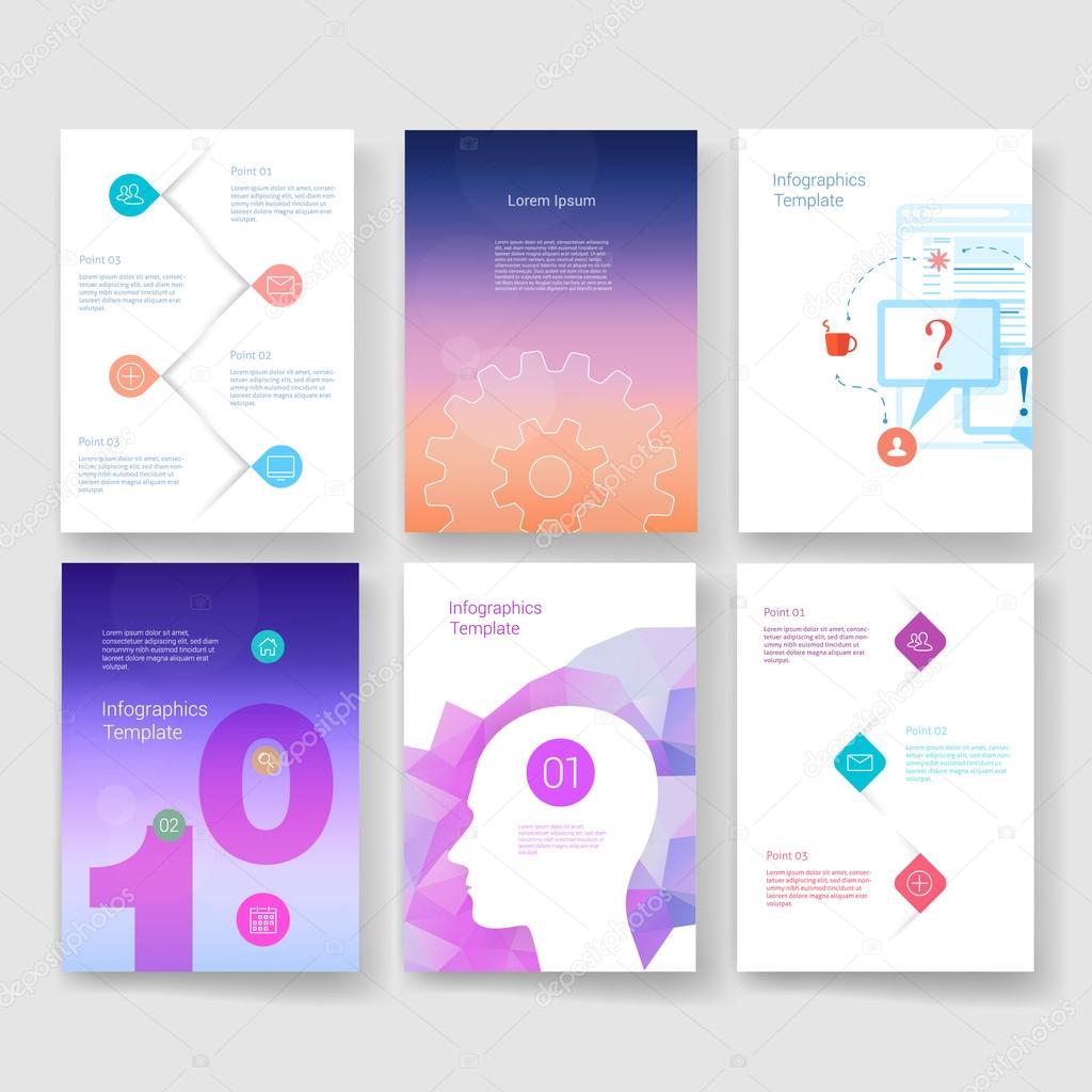 Templates. Design Set of Web, Mail, Brochures. Mobile, Technology, Infographic Concept. Modern flat and line icons. App UI interface mockup. Web ux design.