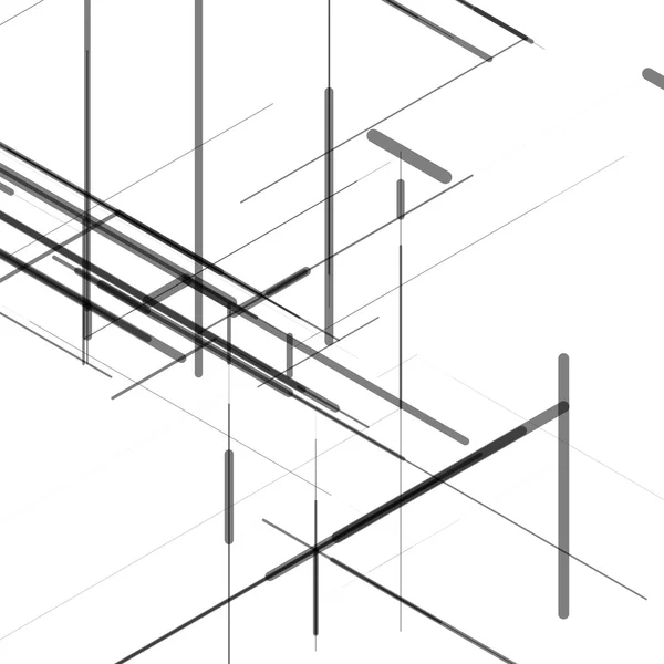 Computadora isométrica abstracta generada plano 3D líneas de visualización de fondo. Ilustración vectorial para el avance tecnológico . — Archivo Imágenes Vectoriales