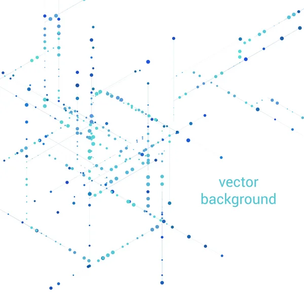 Komputer isometrik abstrak menghasilkan latar belakang garis visualisasi 3D. Vektor ilustrasi untuk menerobos dalam teknologi . - Stok Vektor