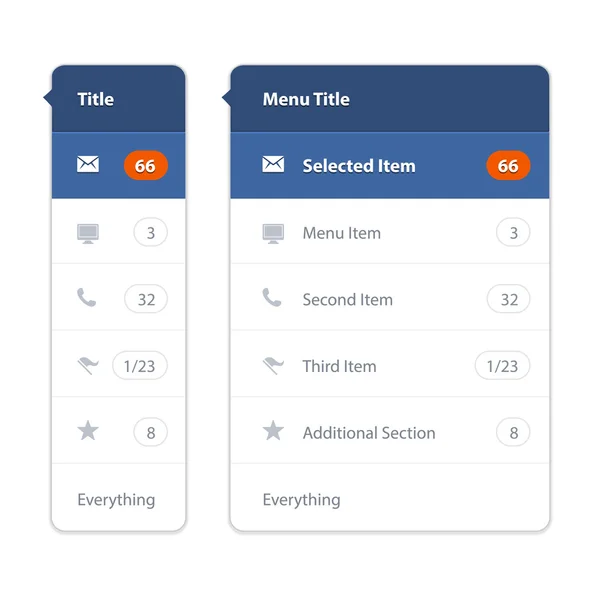 Modern skärm gränssnittsmall för smarta mobiltelefon eller webbplatsen. Transparent suddiga material design Ui med ikoner. — Stock vektor