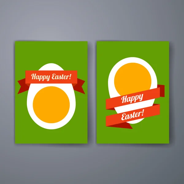 Easter Eggs Templates. Vector flyer, brochure, cover for print, web marketing concept. Modern flat — Stock Vector