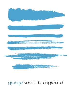 Grunge fırça darbeleri vektör seti. Vektör fırça darbeleri koleksiyonu. 